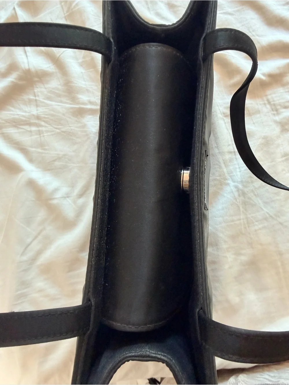 Rare Lg USA KATE SPADE Vintage Original 90’s Sam Box Black Nylon Shoulder Tote
